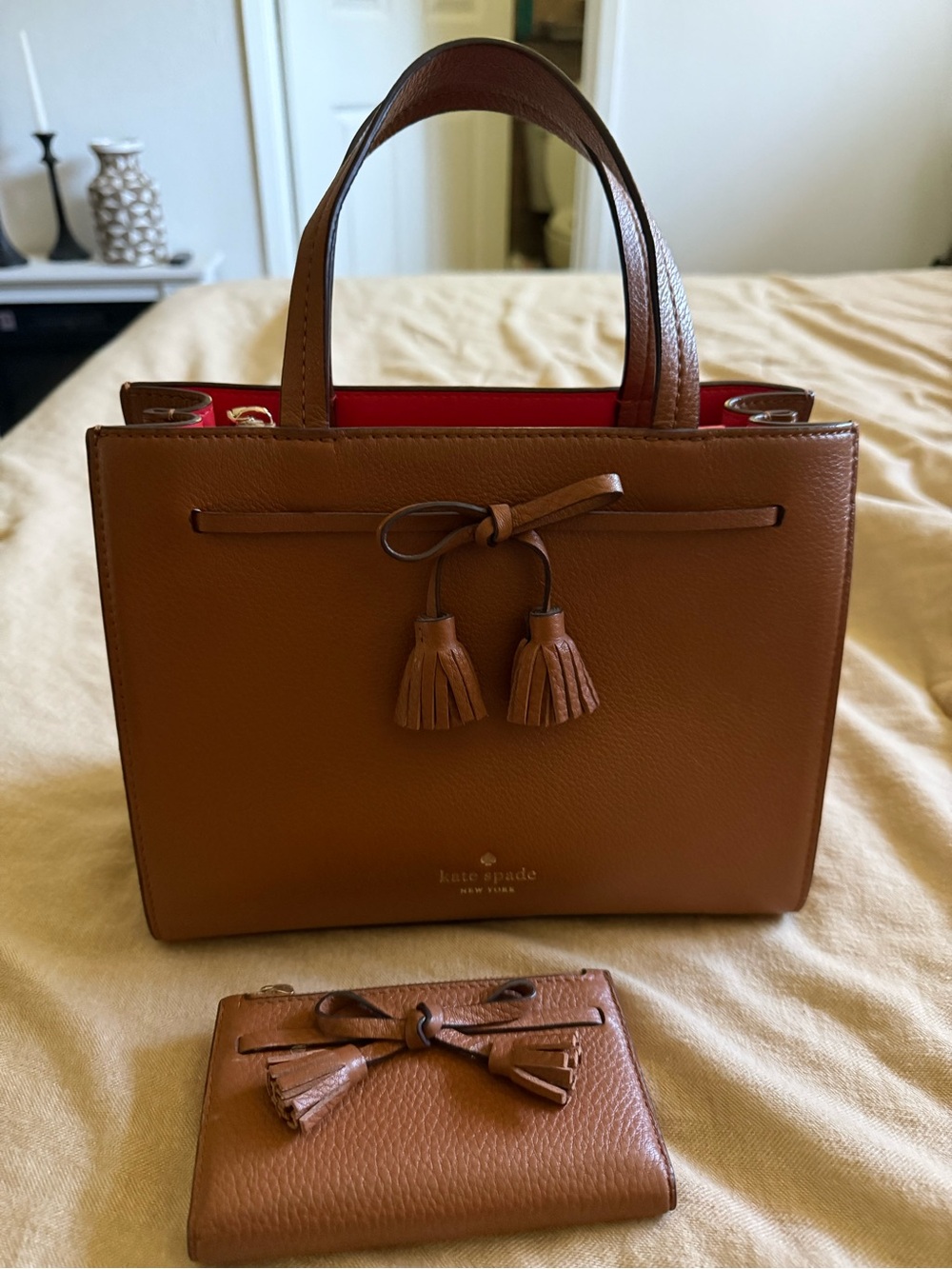 Kate Spade New York Hayes Street Isobel satchel with matching wallet